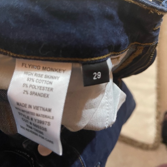 Flying Monkey Dark Wash High-Rise Skinny Jean - Picture 3 of 3